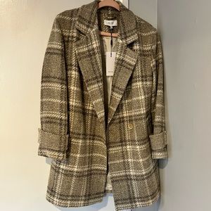 Reiss Plaid Wool Coat